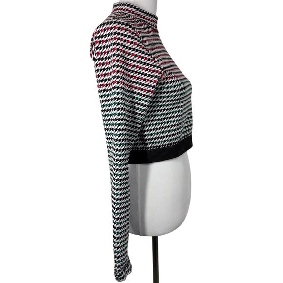 Fabletics Camryn Houndstooth Seamless Crop Top, Size XL - Picture 4 of 10